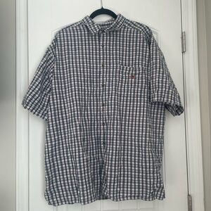 Duck Head Plaid Button Down Shirt Men’s XL Short Sleeve Classic Fit